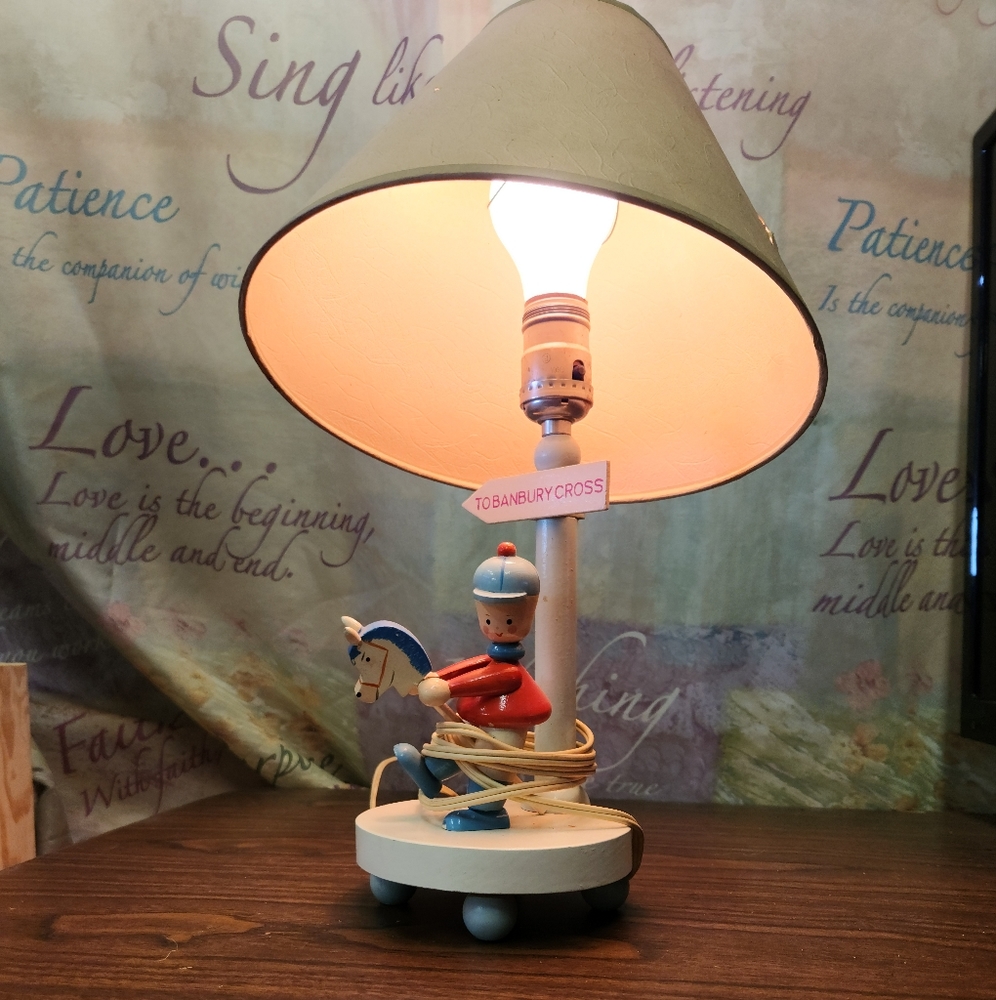 Vintage 1960s Story book lamp.